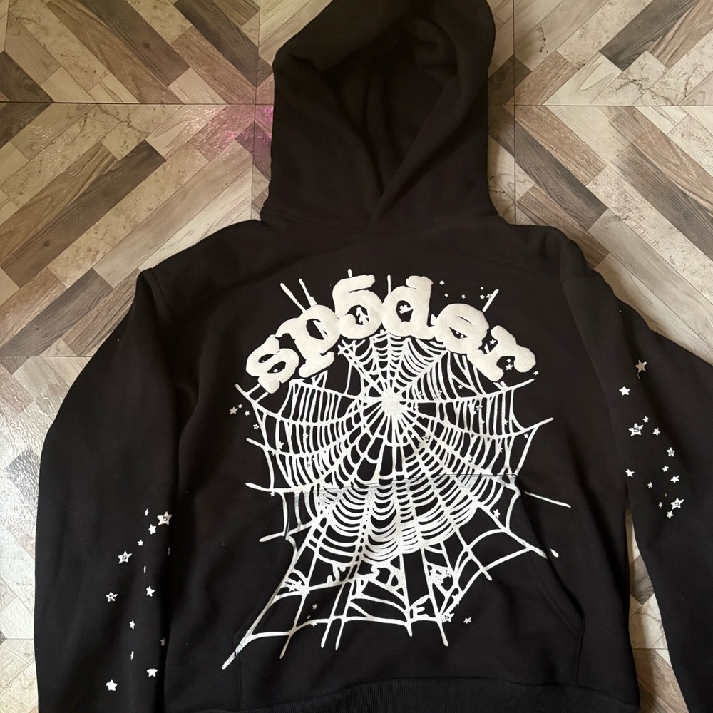 Spider Hoodie Black and white - Og Web